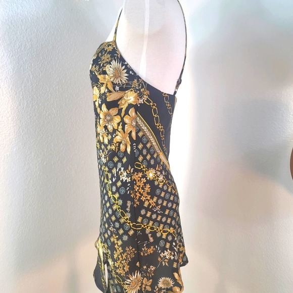 PRINCESS POLLY LUCCI SLIP SILK MINI DRESS GEOMETRIC SPAGHETTI STRAPS BAB… - Picture 15 of 16